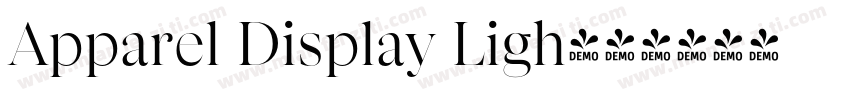 Apparel Display Ligh字体转换